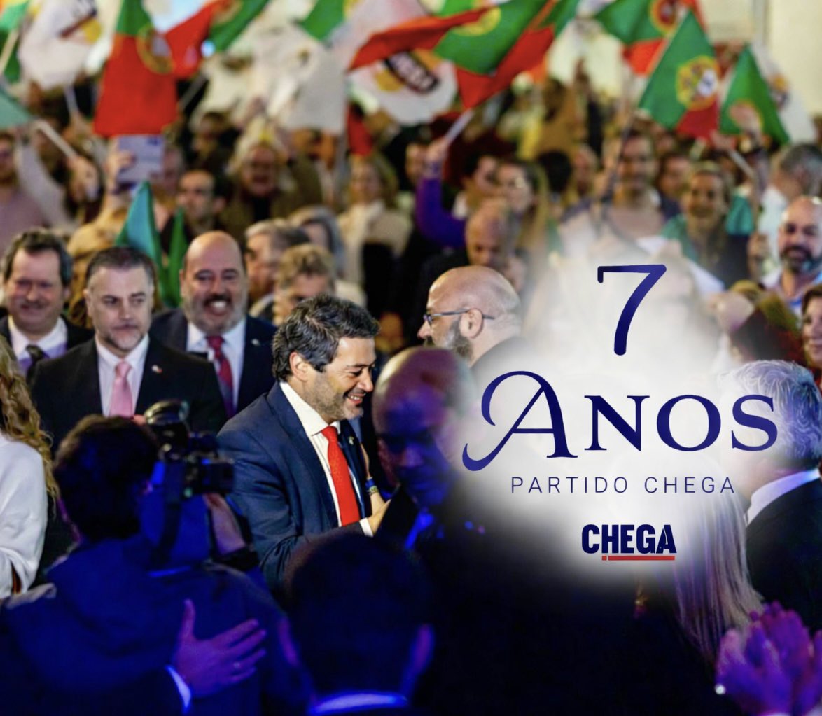 rpdsousa's tweet photo. Hoje assinalamos o aniversário dos 7 anos do Partido CHEGA. Sete anos de combate, de resistência e de crescimento. O que começou como uma voz isolada tornou-se uma força que já ninguém consegue ignorar.

Contra tudo e contra todos, afirmámos uma alternativa clara, sem medo e sem cedências. O caminho não foi fácil … mas foi firme.

E isto é só o início 💪