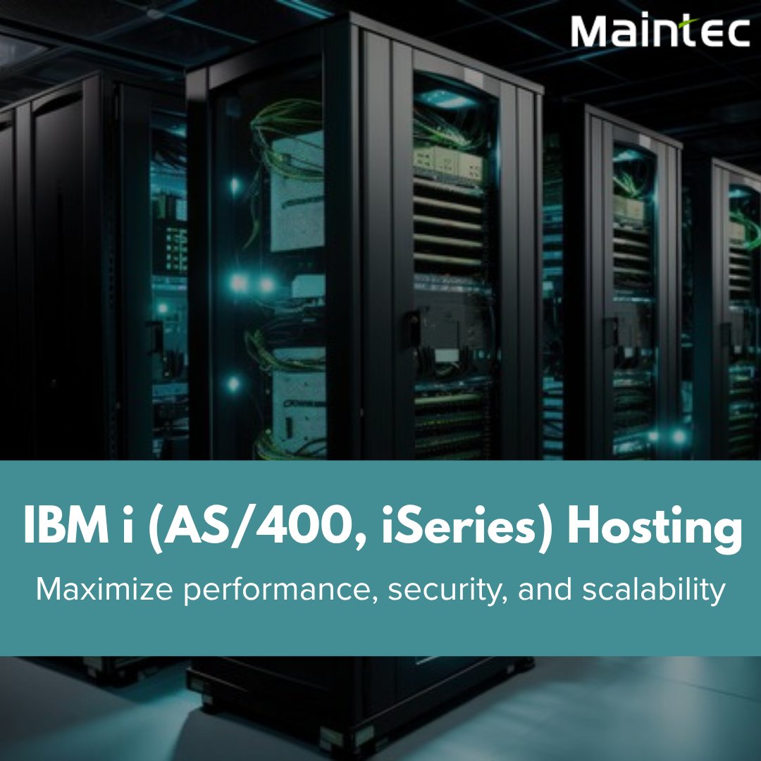 Maintec_Tech's tweet image. IBM i (AS400, iSeries) Hosting gives the flexibility to scale, reliability to stay always on, and freedom to focus on business growth, not system maintenance.

Explore more- maintec.com/ibmi-hosting/

#ibmi #ibmihosting #hosting #as400 #iserieshosting #hostingsolutions
