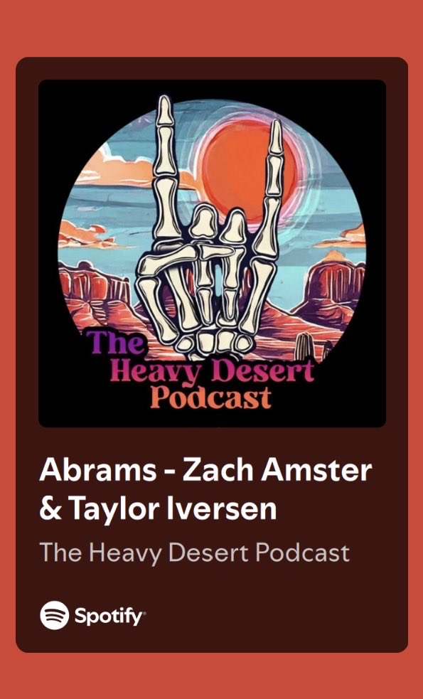 heavydesertpod's tweet photo. 🚨NEW EPISODE!🚨Zach Amster &amp; Taylor Iversen of Abrams join the show to talk about their upcoming new album, Loon, a UK tour and so much more! I had a great time talking with the guys, tune in &amp; subscribe!

Apple: https://t.co/vh6edEgGjh

Spotify: https://t.co/fpz0i0zqgM https://t.co/v1UW3M0MMO