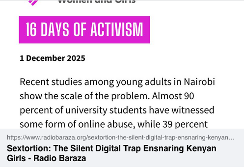 DTMAfrica's tweet image. We also highlighted the online version of this during the #16daysofactivism against GBV:

radiobaraza.org/sextortion-the…

Have a read and comment with your thoughts?

#DTMAfrica
