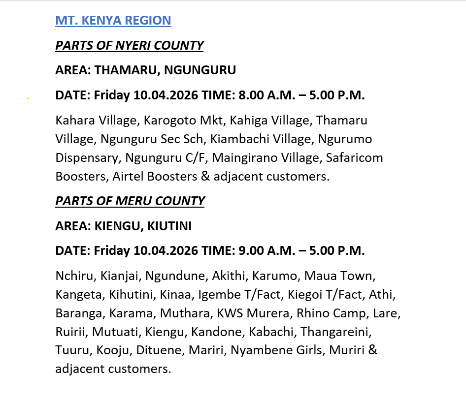 Kenya Power tweet media