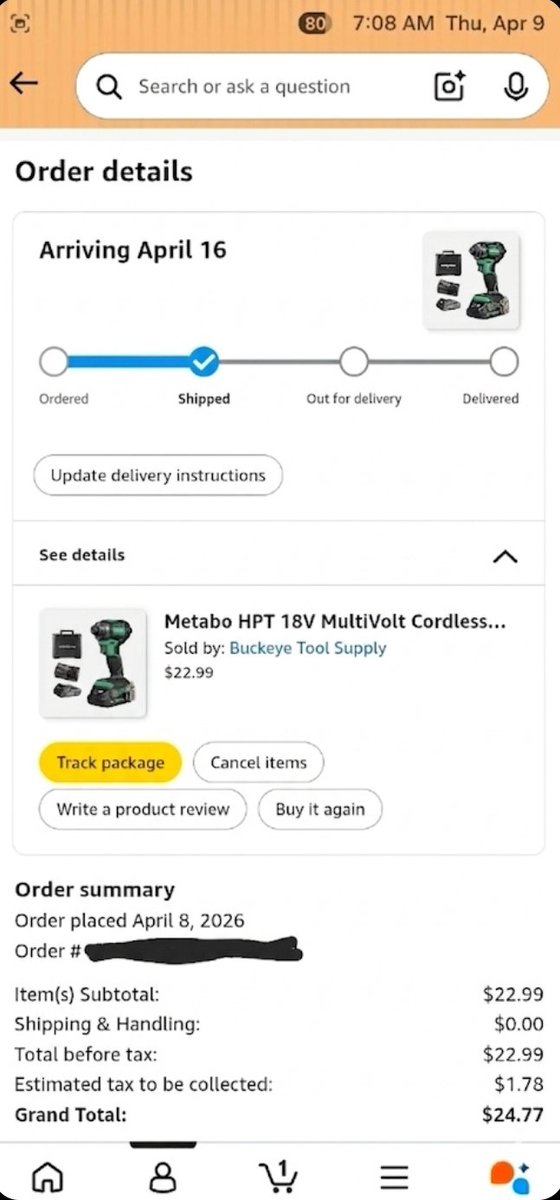 Am8zedByLife's tweet photo. @DealsFinderIO One of the 2 order shipped..passes! https://t.co/i3kuUGwwLV