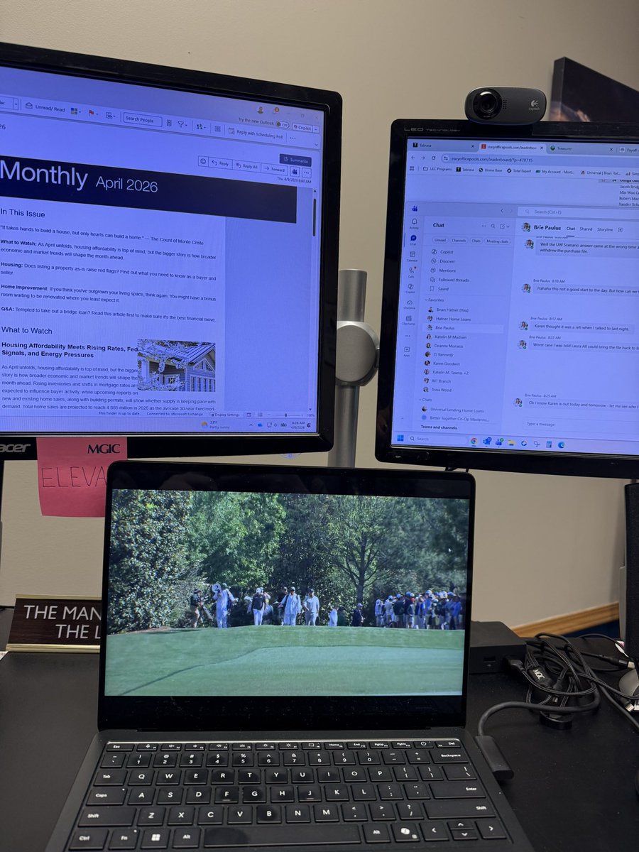 Let’s see how productive I can be at work. #Masters