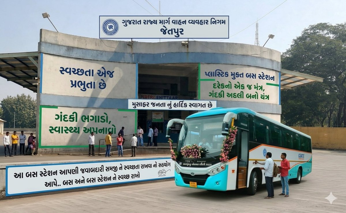 gsrtcjetpur's tweet photo. બસ અને બસ સ્ટેશન માં સ્વરછતા જાળવી સહકાર આપવા વિનંતી...
@OfficialGsrtc https://t.co/yQxc2whlsV