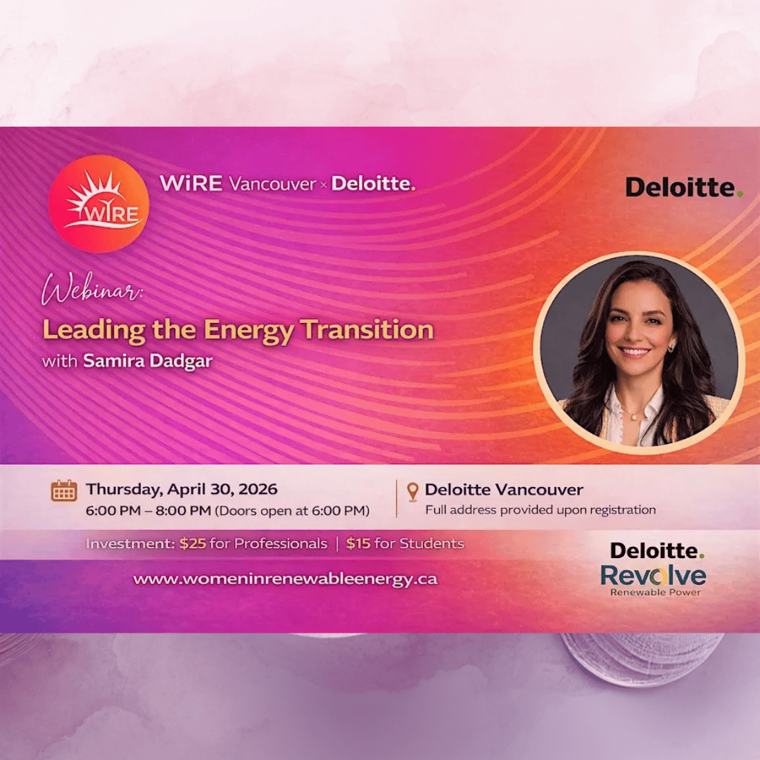 WiRE_Canada's tweet image. Ready to influence the Board? 📈 Join WiRE x @Deloitte on April 30. Expert Samira Dadgar shares how to lead capital &amp;amp; ESG funding conversations to hit Net-Zero goals. Network with Vancouver’s energy leaders. 🥂 Register: zurl.co/Rv2QN  #ESG #WiRE #Deloitte