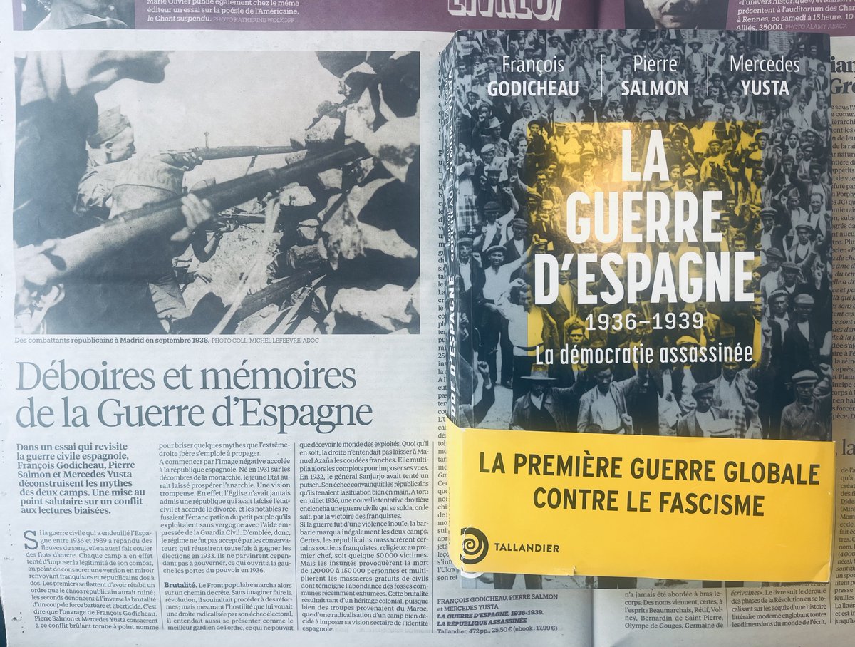 isabellbouche's tweet photo. "Une mise au point salutaire sur un conflit aux lectures biaisées." Olivier Wieviorka dans Libération à propos de La Guerre d'Espagne! @JudithSimony ⁦@Ed_Tallandier⁩ https://t.co/0lxwYGnaND