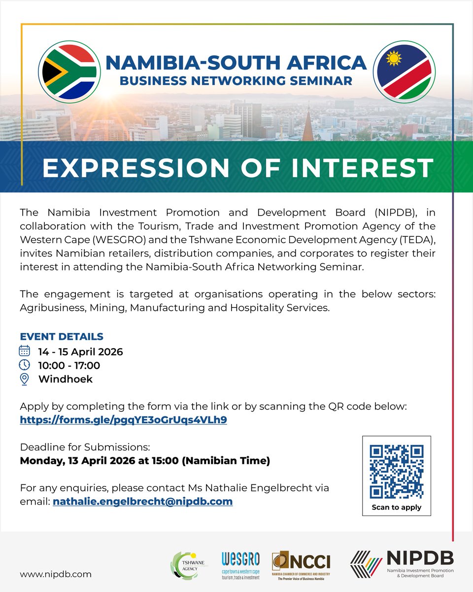 Namibia Investment Promotion & Development Board tweet media