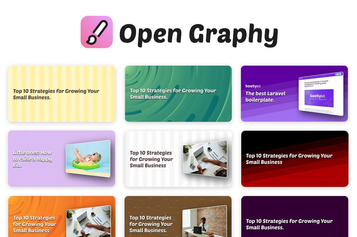 MadeWithLaravel's tweet photo. Open Graphy is an Open Graph image generator package by @AmasCreates, offering a collection of ready-to-use templates 🖼️ - https://t.co/aYoA2uKcAu https://t.co/U8KSlYqTMp