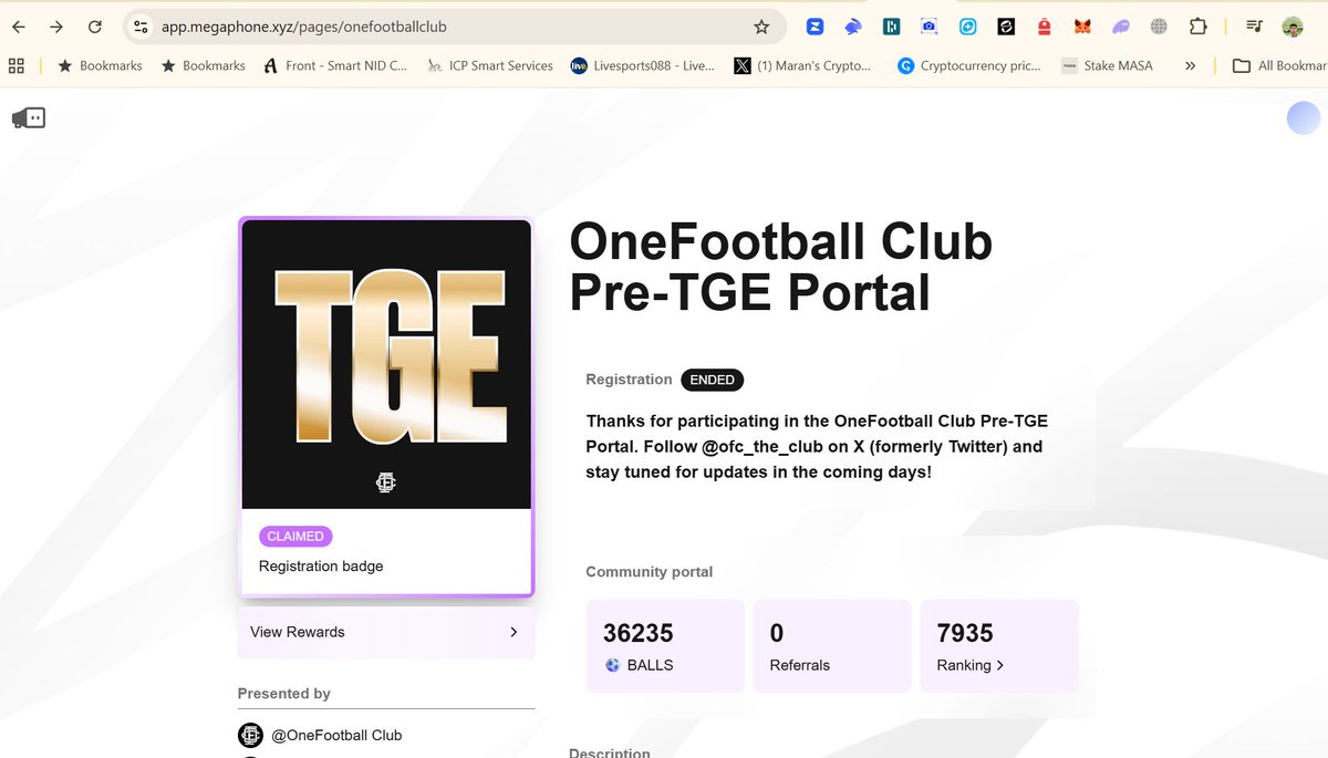 Ranked #7935 on the @OFC_THE_CLUB leaderboard but still not eligible for the airdrop?🤔
The criteria stated the top 25k would be eligible. Can someone from the team help me understand why I'm excluded?
Could you please look into this?
@OFC_THE_CLUB #OFC #Airdrop #CryptoCommunity