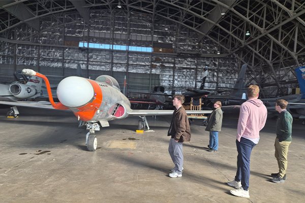 UDaytonCAS's tweet photo. .@univofdayton history students had a rare opportunity to visit the archives of the world's largest military aviation museum, thanks to a UD alumnus who is a museum curator: https://t.co/6amsEmwlof https://t.co/GE1WjjQdgy