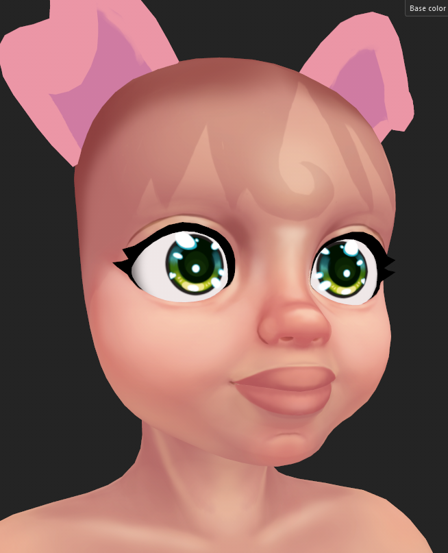 laurarubert's tweet photo. Detailed up the face! (Don't make fun of her baldness😠) #3DTextures #wipart https://t.co/MhzKuTROEC