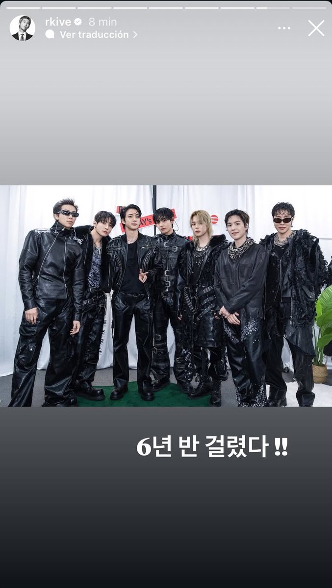RiseOnBangtanAr's tweet photo. 📸 >> Historias de #RM en Instagram. 

Nos llevó 6 años y medio !!

A todos los que vinieron, muchísimas gracias.
De ahora en adelante vamos a seguir esforzándonos.
Los amamos.

#BTS #방탄소년단 @BTS_twt @bts_bighit https://t.co/bwS8vS0JgZ