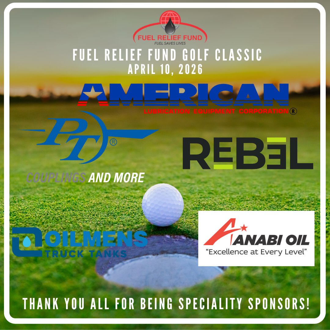 We’re gearing up for the 2026 Fuel Relief Fund Classic presented by RelaDyne THIS Friday! ⛳️

A huge thank you to our incredible Specialty Sponsors who have stepped up in such a meaningful way to make this tournament possible. Because of your generosity and continued support,