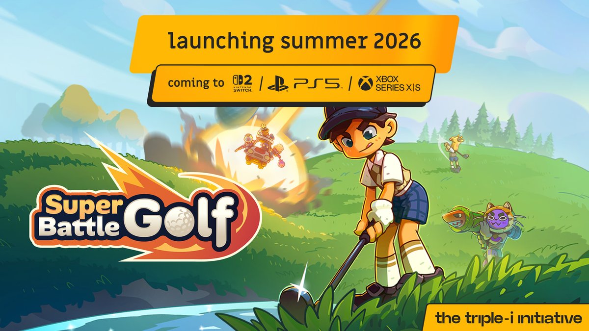 Super Battle Golf launches on consoles Summer 2026! Join this chaotic golf game where you can swing, shoot, sabotage and use any means necessary to finish 1st. Play online up to 8 players.

Watch the official Triple-i Initiative trailer: youtu.be/6UbEoNd3R6E
#iiishowcase
