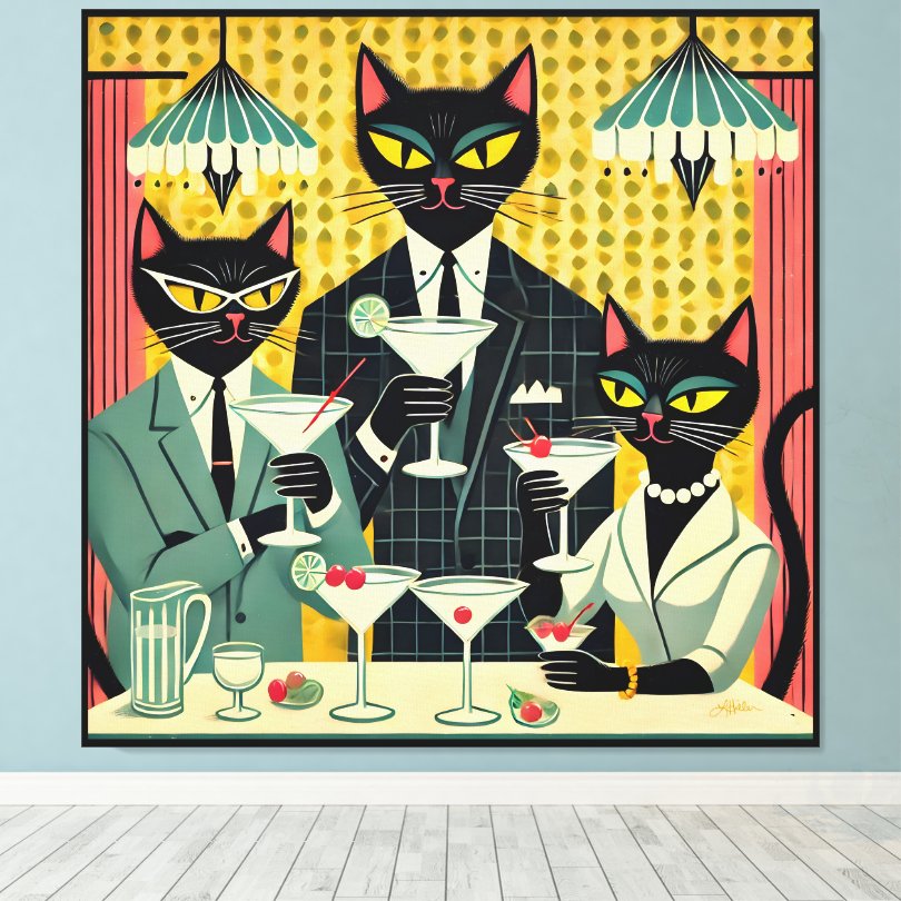 LeeHillerDesign's tweet image. 🍸Sophisticats🍸
Retro Futuristic Black Cat Martini Club #art Canvas Print
Item: zazzle.com/retro_futurist…

#atomic #spaceage #martini #cocktailhour #homedecor #Sophisticats #barware #gifts #giftideas

#midcentury Black Cat Collection: zazzle.com/collections/11…

#MothersDay