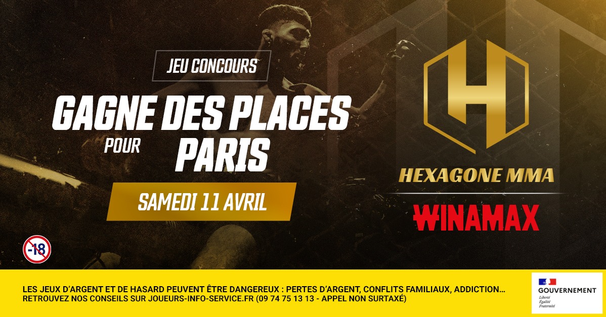 Mandale_Winamax's tweet photo. 🥊 5 x 2 places à gagner pour l'Hexagone MMA (@HexagoneMma), le samedi 11/04 au Zénith de Paris ! 

🎟️ Pour participer : RT ce tweet, suivez @Mandale_Winamax et répondez avec votre pseudo Winamax.

👉 Tirage ce soir à 21h !