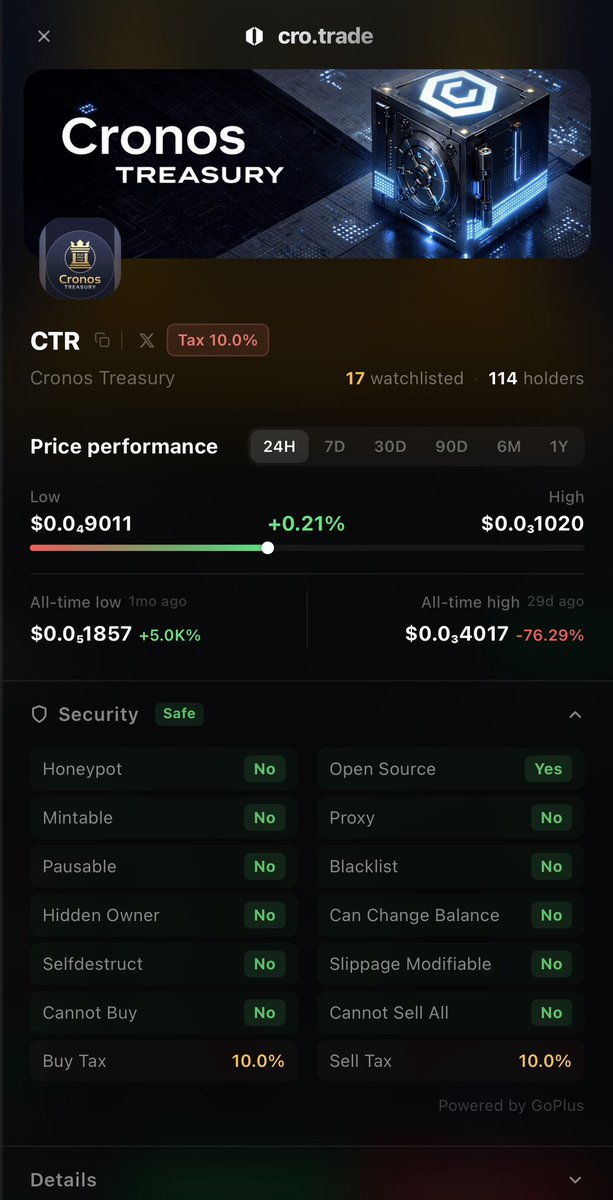 Cronos Treasury tweet media