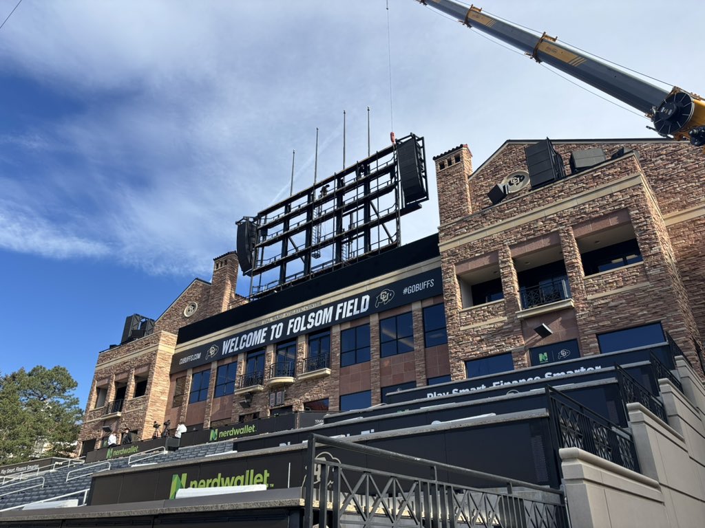 Jack_Carlough's tweet photo. New video board in the works at Folsom Field https://t.co/TpYnzXysW2