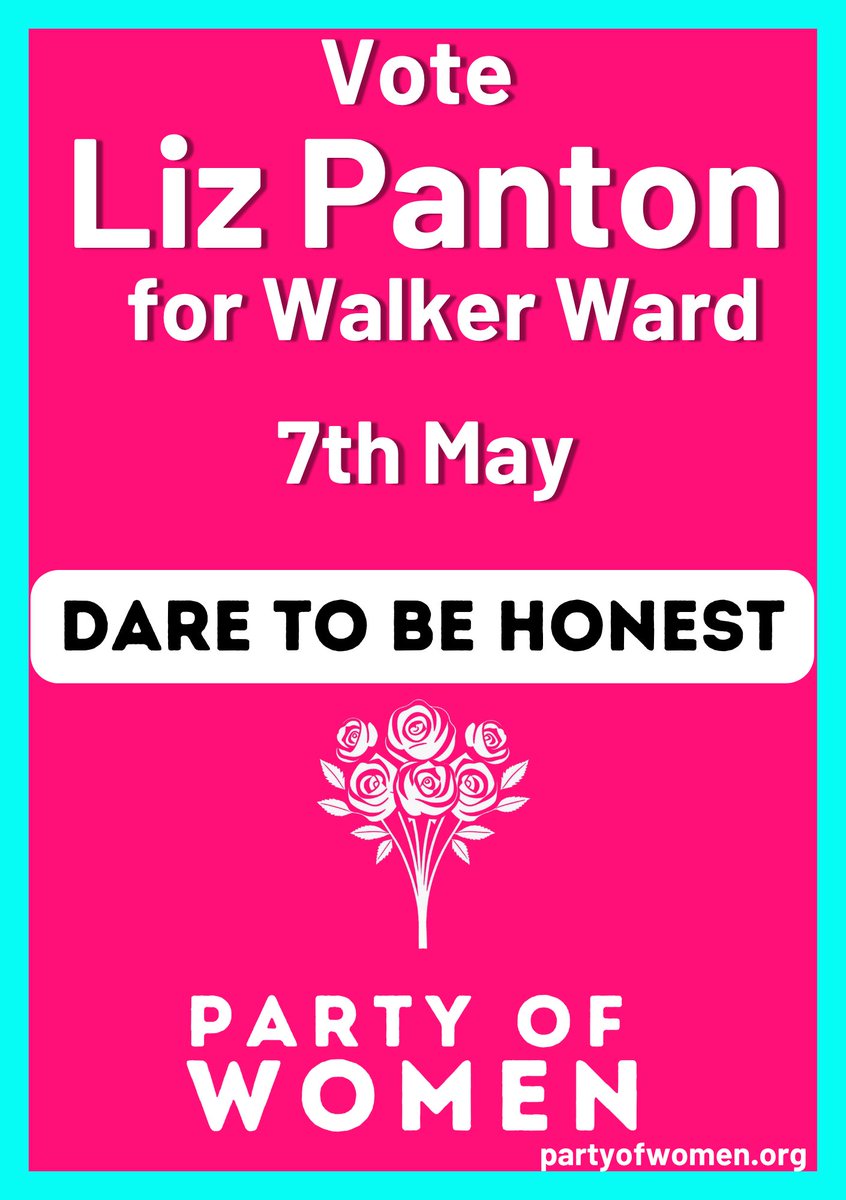 POWLizPanton's tweet image. Party of Women stands for truth and common sense in local government - we reject the dangerous, unscientific nonsense of "gender identity".

Standing for @partyofwomen in Walker, #Newcastle 

#LocalElections
@ThePosieParker 
@LWSNorthEast 
@StandingforXX