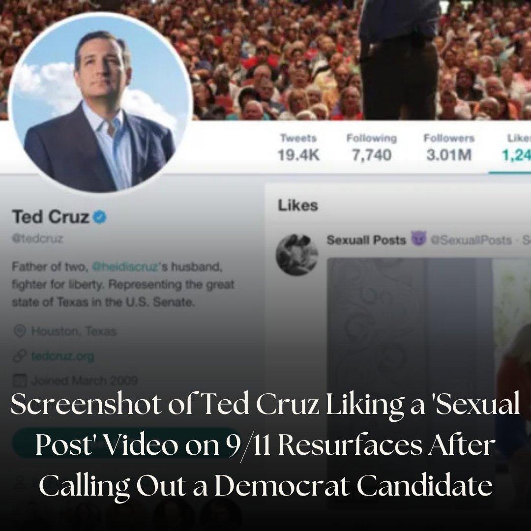 IBTimesUK's tweet image. A photo showing United States Senator Ted Cruz's social media account reacting to an explicit online post on the anniversary of 9/11 has gained attention once again amid his recent criticism of a Democratic contender.

#TedCruz #Viral #Texas

Read More: ibtimes.co.uk/screenshot-ted…