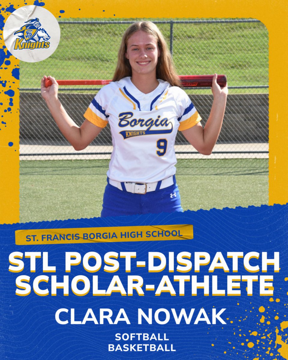 BorgiaAthletics's tweet photo. Congratulations to Clara Nowak!  She is the St. Francis Borgia Post-Dispatch Scholar-Athlete for the 2025-26 School Year.  A great honor for an outstanding young lady.  Great job Clara! https://t.co/qGWsCJG9ad