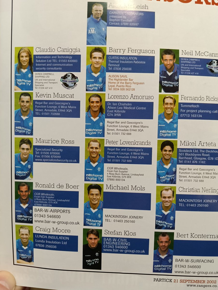 Ja_mc15's tweet photo. Found this old Rangers programme from 2002. Some legends amongst this lot https://t.co/chlfOw6J6t