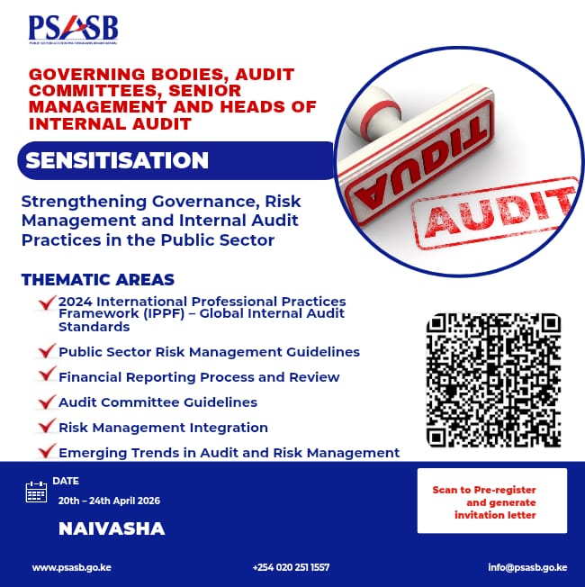 PSASBKe's tweet photo. Workshop: Strengthening Governance, Risk Management and Internal Audit Practices in the Public Sector. See details below. https://t.co/GbYlGPftcS