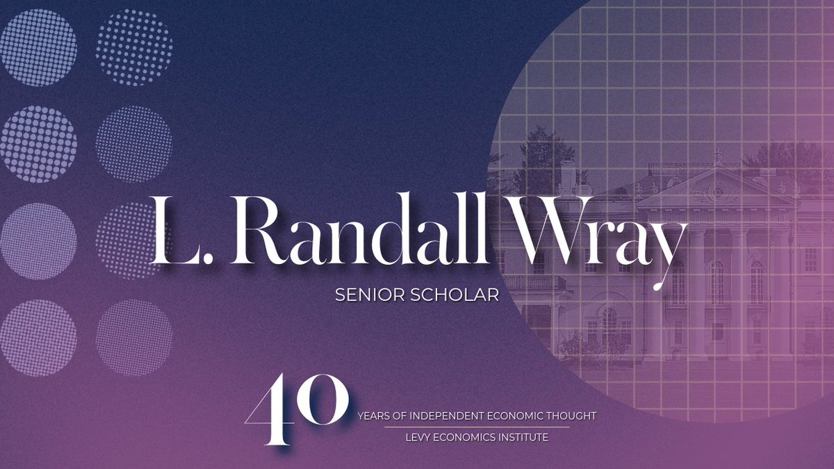LevyEcon's tweet photo. Senior Scholar L. Randall Wray has been with the Levy Institute since 1992. His pivotal scholarship has played a critical role in developing the framework and insights of Modern Money Theory. 

Here we take a look at a small portion of Wray’s influential portfolio.🧵 https://t.co/AJl3Q8DNSl