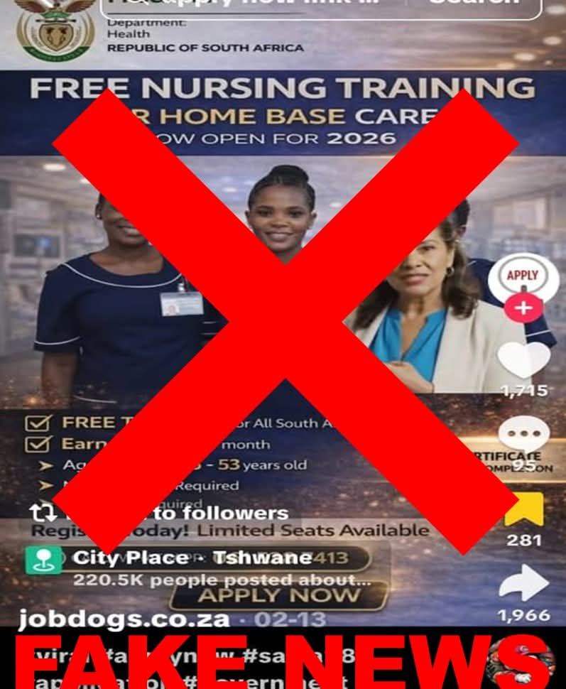 National Department of Health tweet media