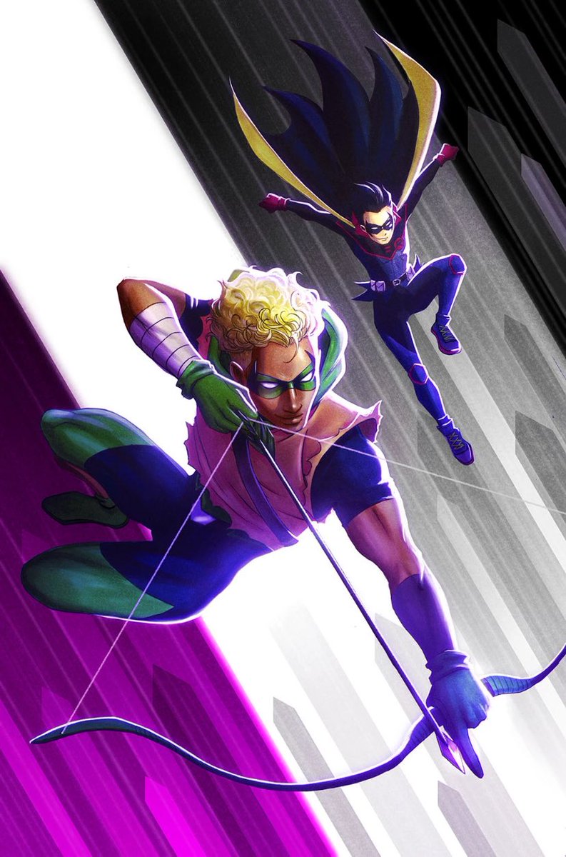 not gonna lie when i first saw this variant cover i thought it was DC’s way of saying that Damien was asexual too and i was just like “oh good for him”