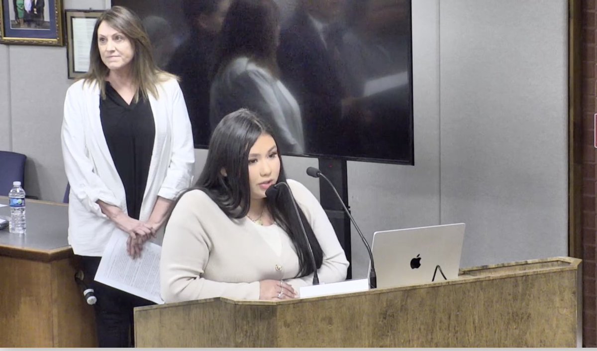 LHSTrojanTECH's tweet photo. Our very own Leah Padilla represented TrojanTECH at the SVVSD Board meeting last night! Thanks @BShafferCO and @LouiseMarch7 for sharing our story! PTECH changes lives💙 https://t.co/REd7mqmBdU