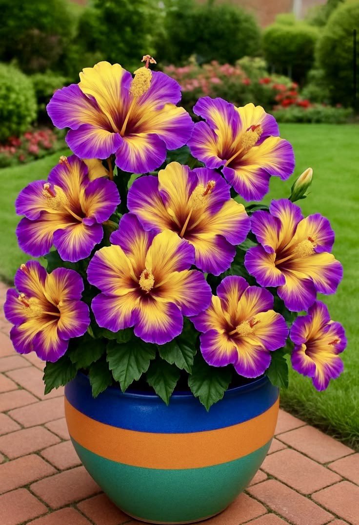Rangon ka jadoo 🌺💜💛 Nature kabhi disappoint nahi karti.