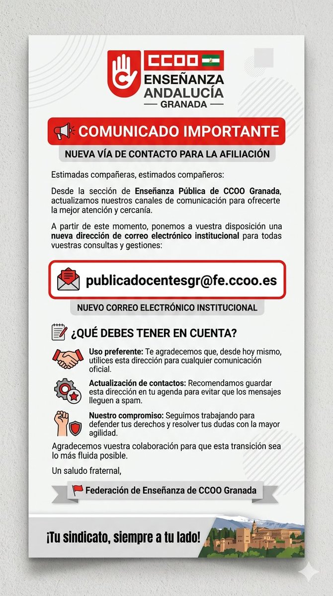 CCOOEnseñanzaGranada tweet media