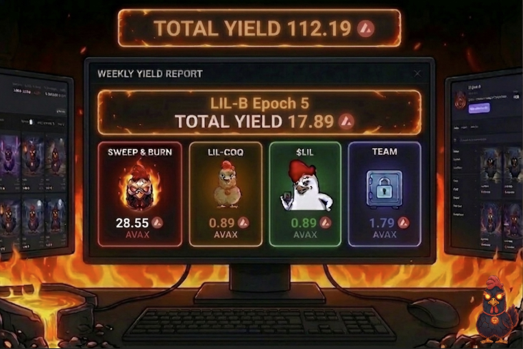 Gm, happy Burnsday 🔥

It's time to decide on your strategy: exit for $AVAX or stay in the game!

Epoch #5
- Purge Allocation: 28.55 $AVAX
- Remaining Lil-B: 966 (3.4% burned)

The plan is simple: we’re hunting the cheapest Lil-B listed on <a href="/salvor_io/">Salvor 🚢🔺</a> and <a href="/joepegsnft/">Joepegs</a> to burn them