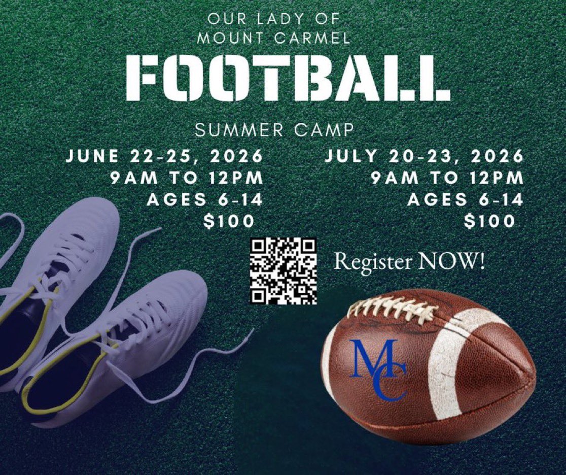 OLMC_CoachWard's tweet photo. Don’t miss out on two opportunities for summer camps at @OLMC_FBall_1927 
https://t.co/HWy9kswOjj https://t.co/rJpMxPruC3