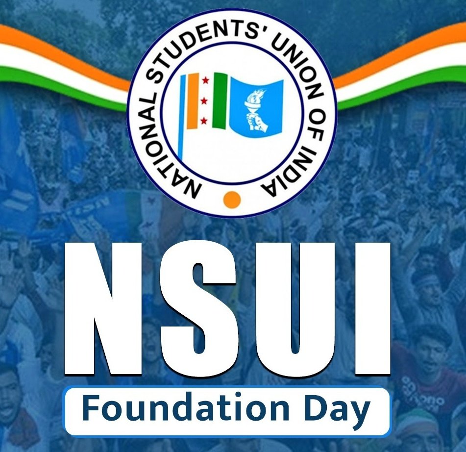 On this 56th Foundation Day of NSUI, may your inspiring journey of student empowerment, democratic values, and campus democracy continue to shine brighter every year.

 Let us recommit to the ideals of justice, equality, and youth leadership. 

Together, we will shape a stronger,