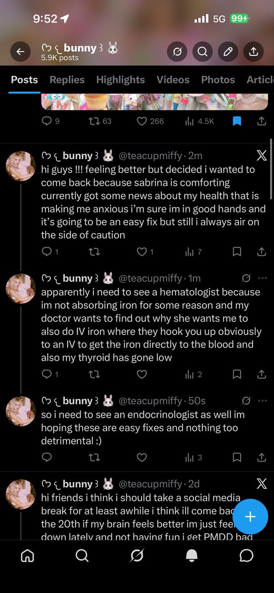 ᢉ𐭩 𐔌 bunny ꒱ 🐇 tweet media