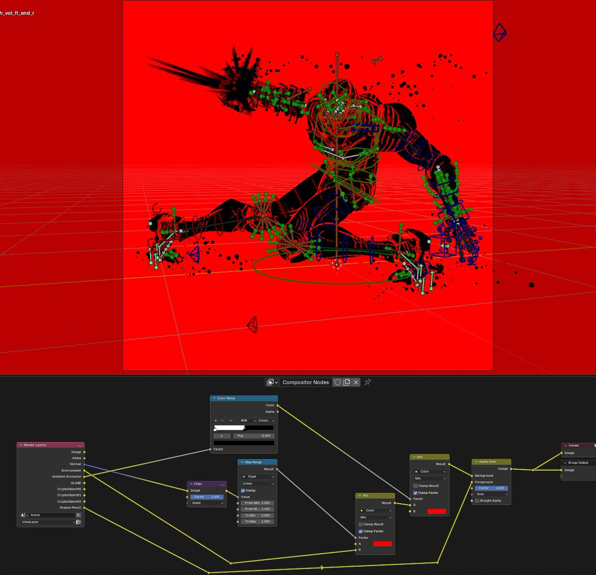 jaycen3d's tweet photo. it's so funny seeing people go insane over this cuz it's probably the simplest set of compositing nodes i've ever posted https://t.co/E20txwDk3F