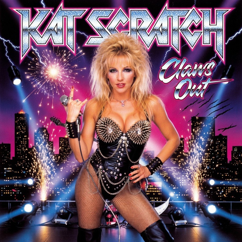 FunKatComix's tweet image. KatNip Crew hanging out and having fun! Check out this beauty that found its way into my DMs this morning! Let's "shout it, shout it, shout it out loud" for @Ben_Westen's first ever FunKat creation 💖 #glam #metalqueen #heavymetal