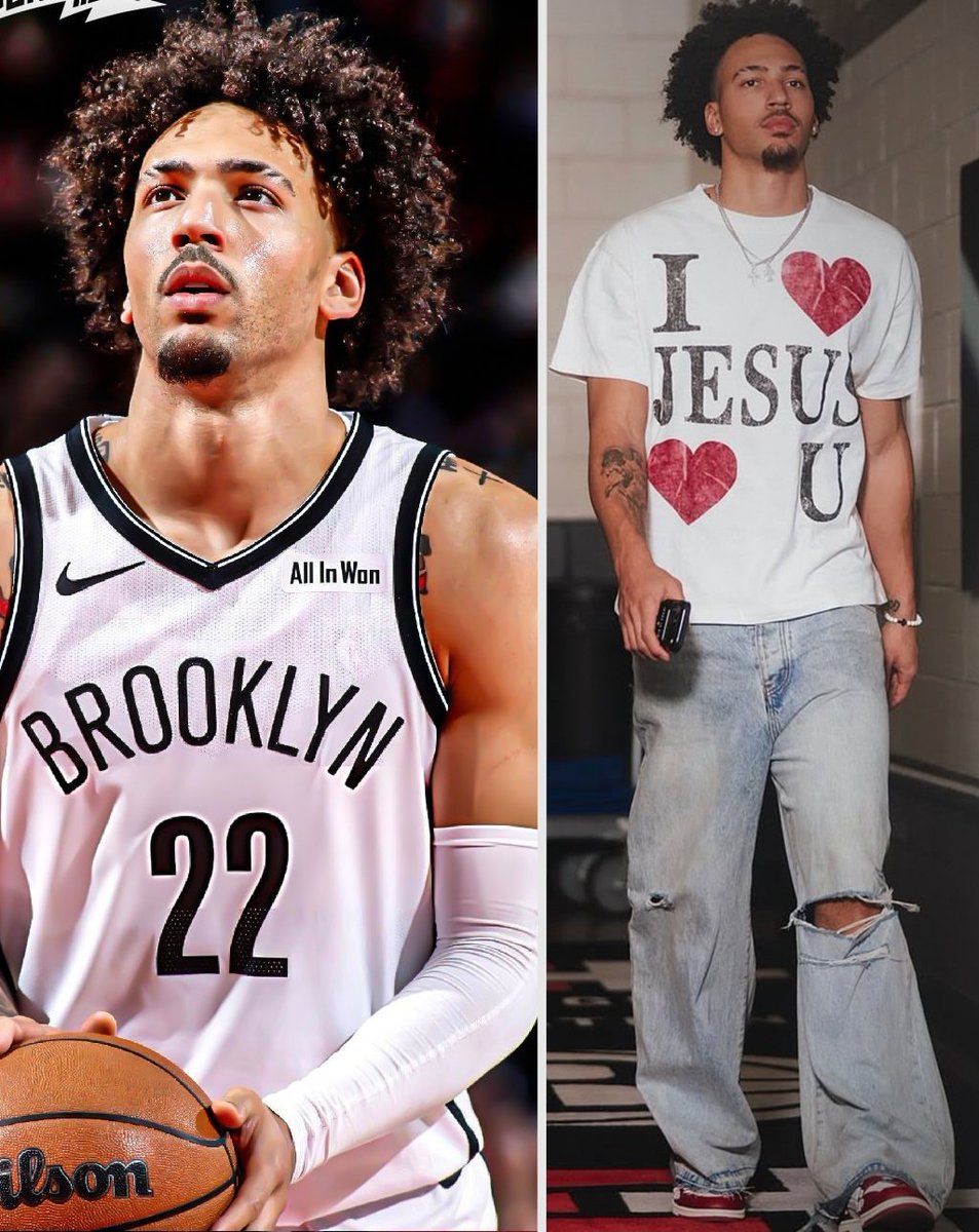 Jaen Wilson was seen wearing T-shirt that reads "I ♥️ JESUS" the message stood out as he walked through thtunnel