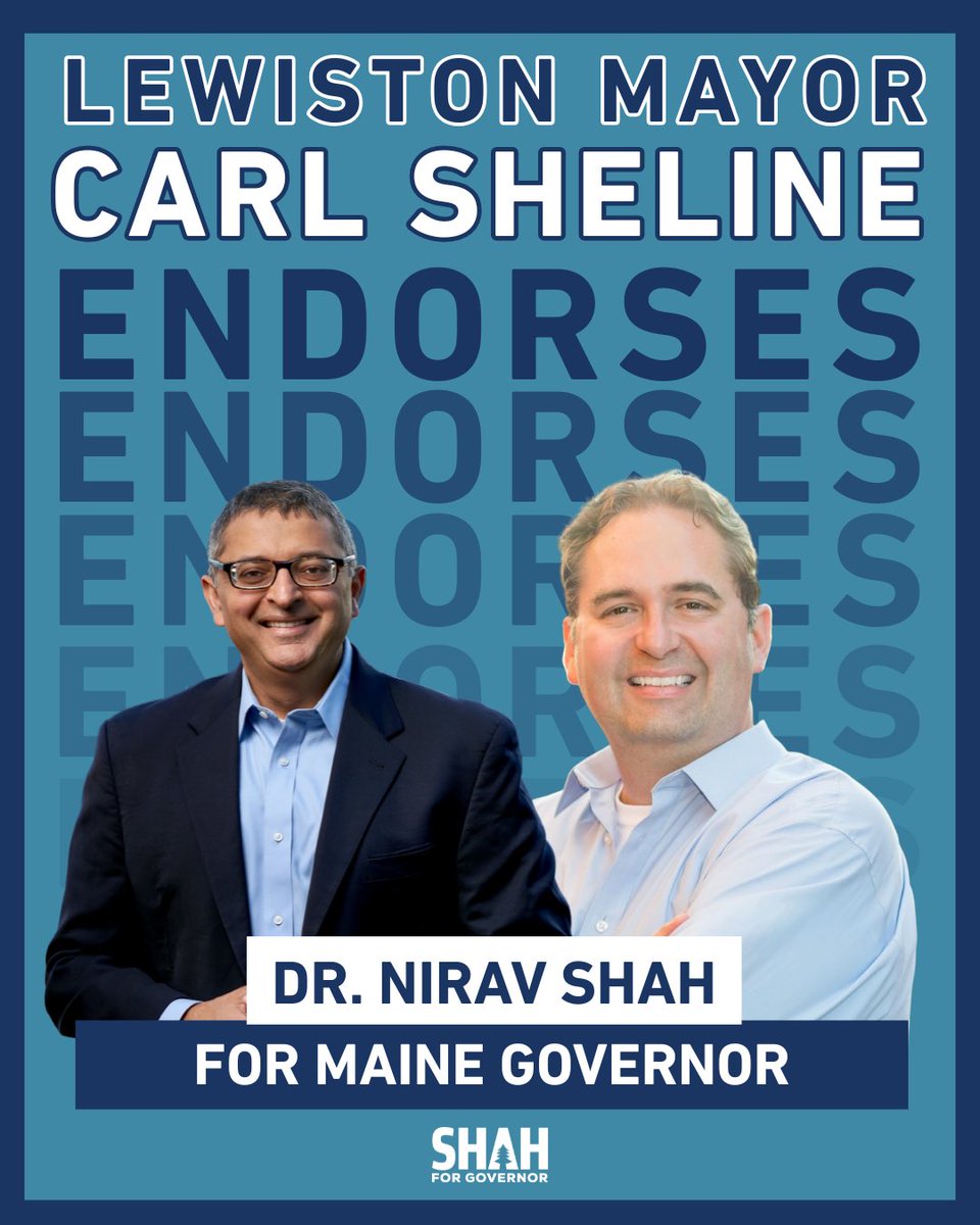 I’m deeply honored and grateful to have Mayor Carl Sheline’s endorsement and support. He led Lewiston through incredibly challenging moments with strength, compassion, and a deep commitment to his community. His leadership reflects the very best of Maine, and I’m proud to stand