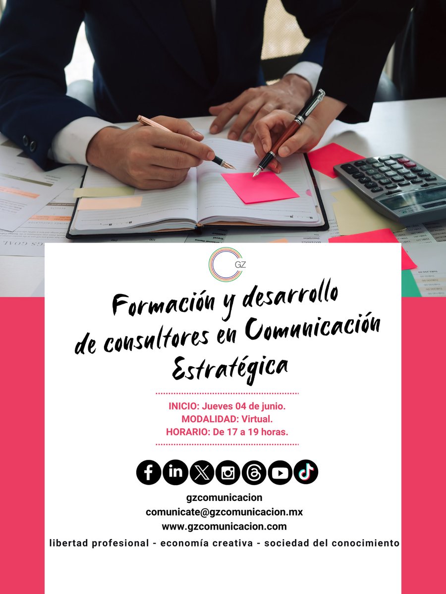 ElsieZaldivarr's tweet image. #Inscríbete al #Workshop #Formación y #Desarrollo de #Consultores en #Comunicación #Estratégica Más #información en: gzcomunicacion.com/formaciondecon… #FelizJueves #Abril #FelizViernes #ÚltimaHora #Urgente #Zaldívar #Mexico #Latinoamérica #HechoEnMéxico #CDMX #EdoMéx #capacitación #curso
