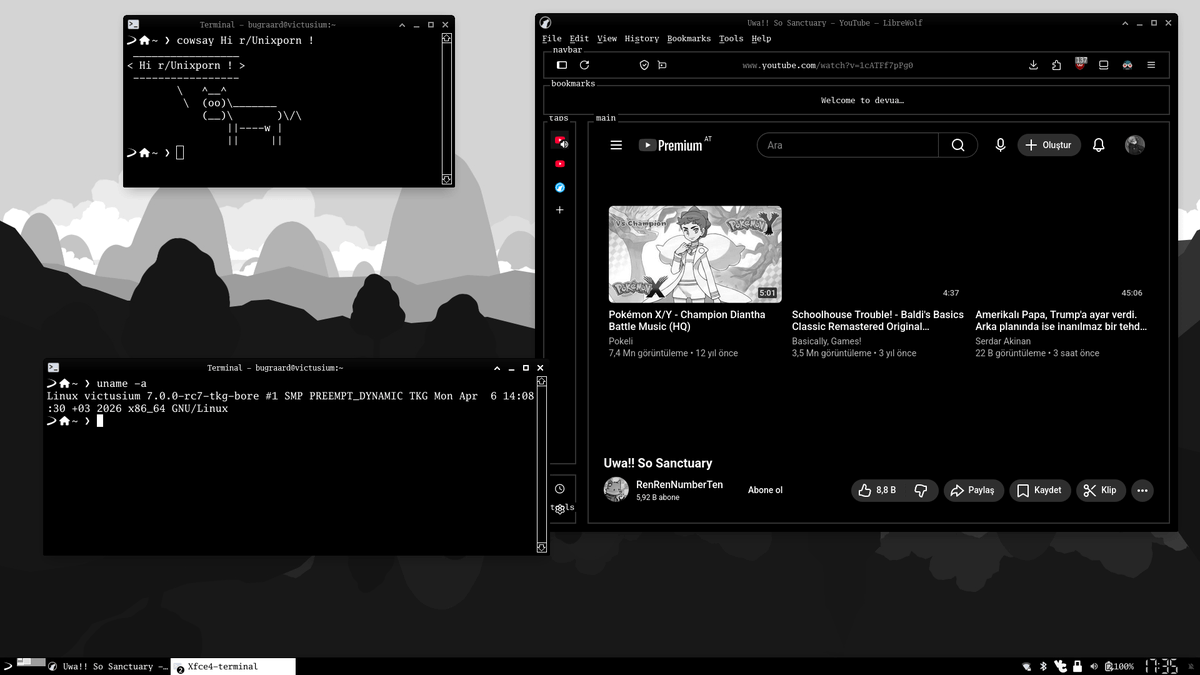 bot_unixporn's tweet image. [XFCE] Devuan with Sysvinit and xfce :3
Link: redd.it/1sgryjx

#unixporn #linux #screenshot