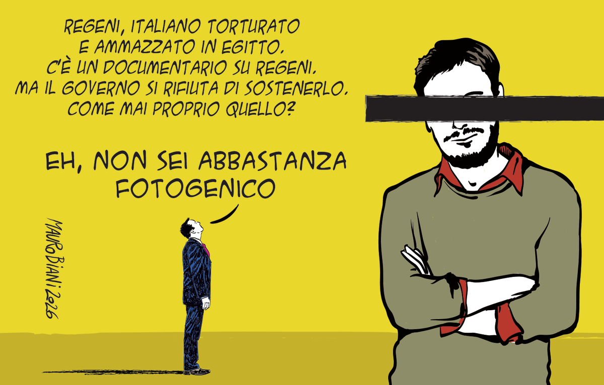 maurobiani's tweet photo. #GiulioRegeni – Tutto il male del mondo.
#fondi #governo 
La meglio gioventù. 
E la peggio selezione.
Oggi per @repubblica https://t.co/Ndb9ywYsHG