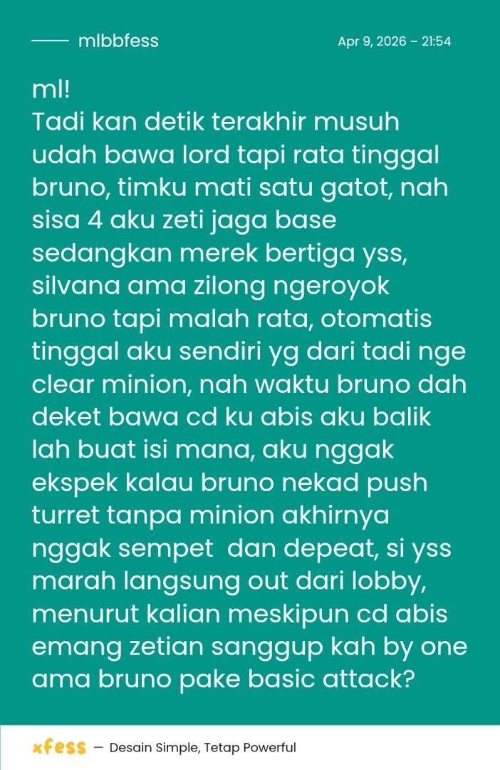 Mobile Legends Menfess tweet media