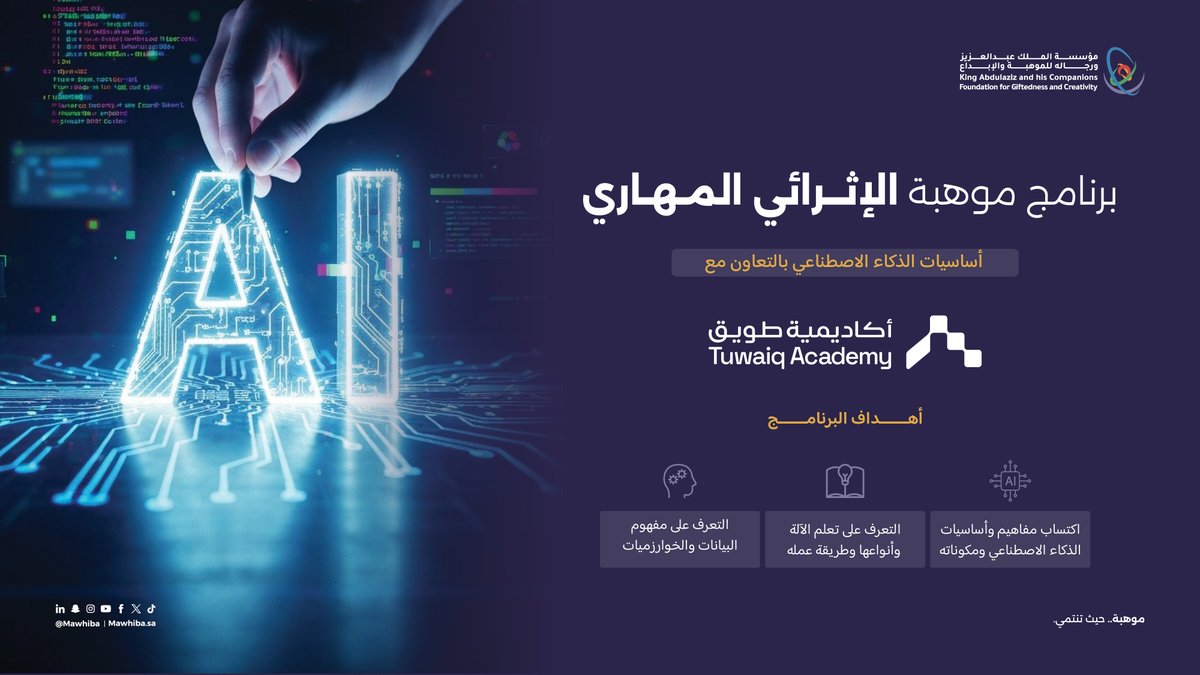 مؤسسة الملك عبدالعزيز ورجاله للموهبة والإبداع tweet media