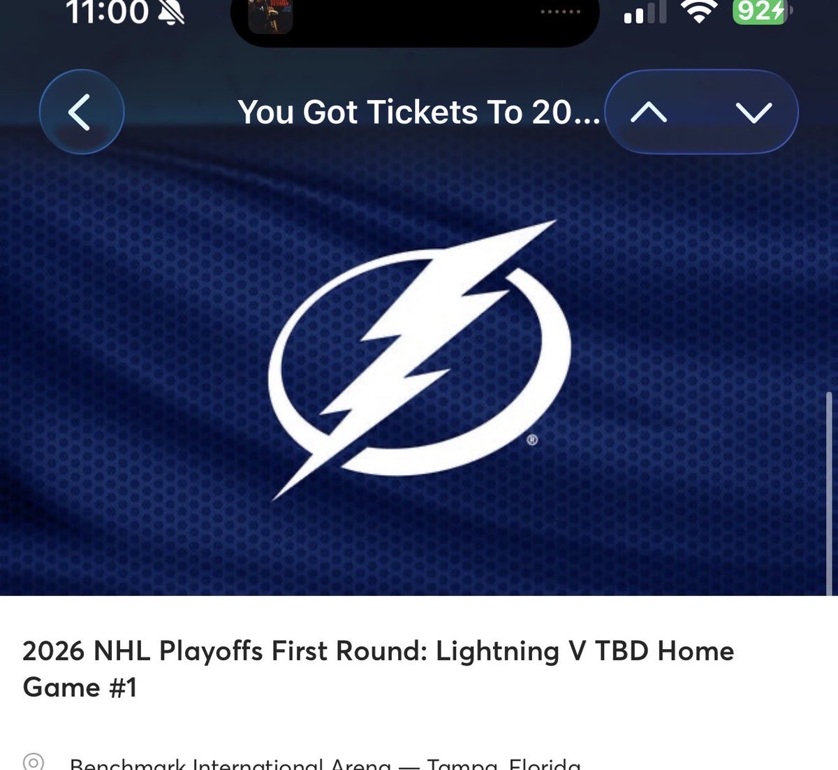 Ctbrown720's tweet photo. Let's goooooo @TBLightning https://t.co/Qq2fGZvRJO