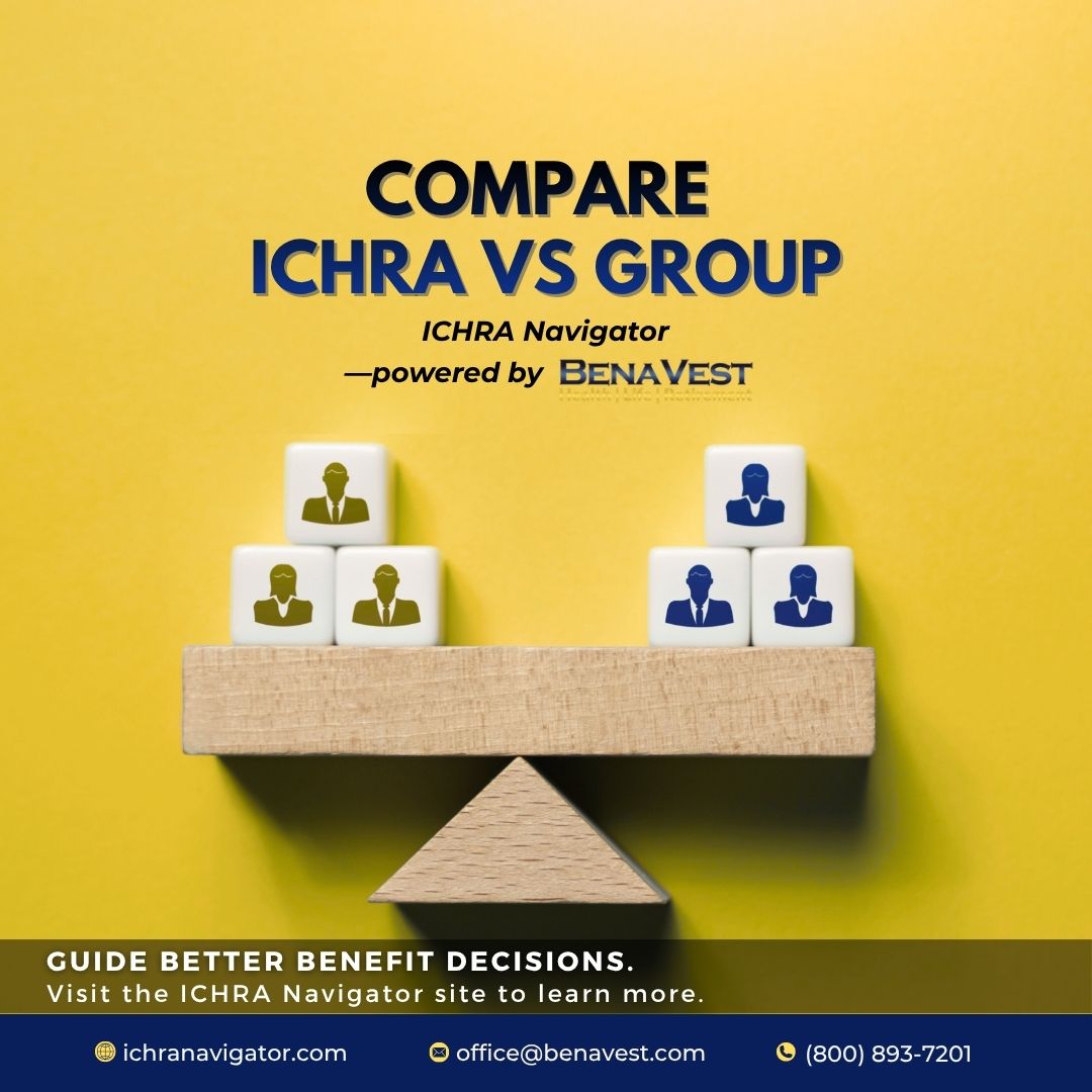 InsureUni's tweet image. Help employer clients compare ICHRA vs traditional group health based on cost control and flexibility. 

Learn more: zurl.co/x4YhI 
 
#ICHRA #GroupHealth #HRAs