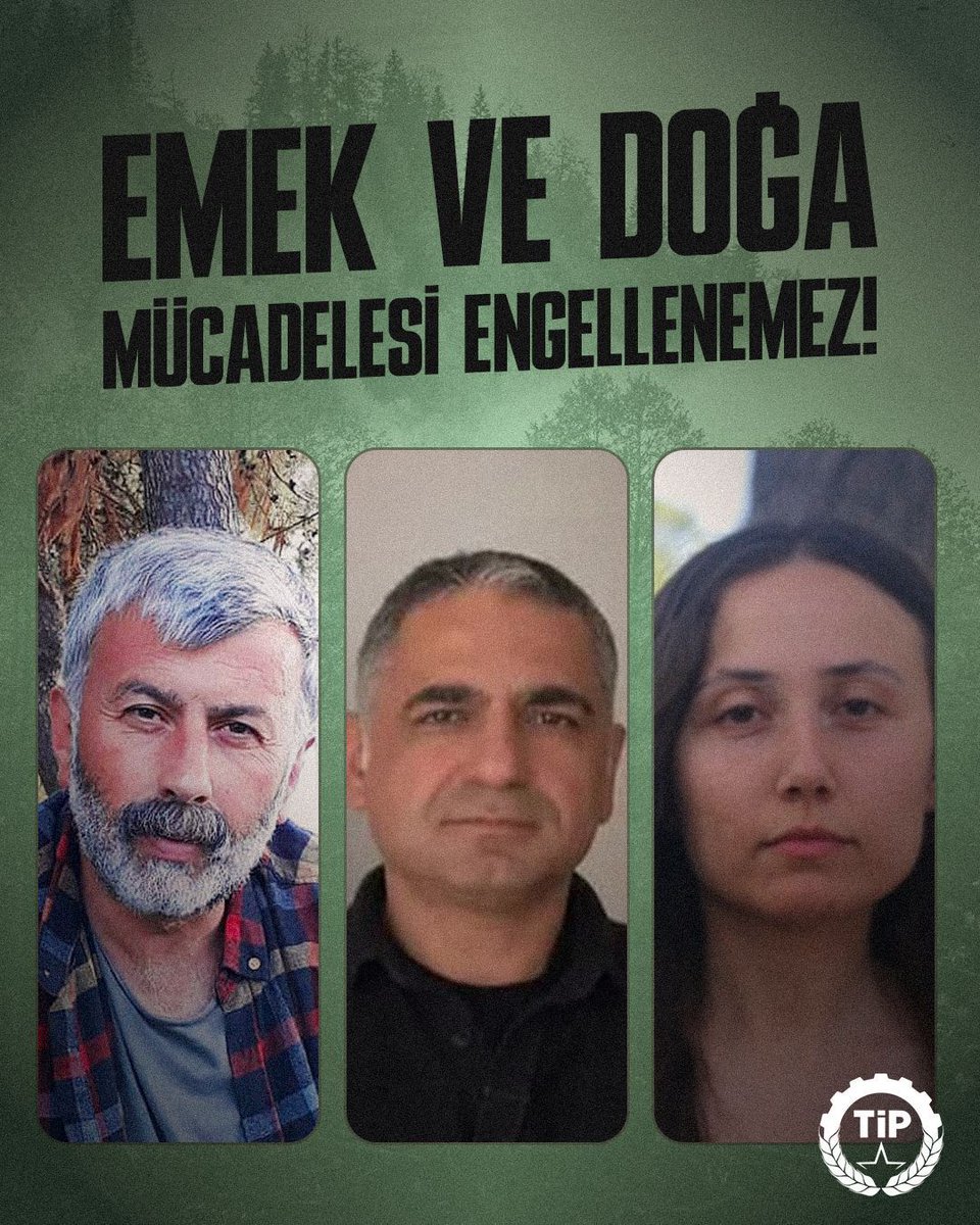 Patronlar doğayı talan ederek, işçileri sefalet koşullarına mahkum bırakarak servetine servet katıyor. Buna karşı çıkanlar yandaş yargı tarafından tutsak ediliyor.

Akbelen’de doğa için direnen Esra Işık ve Sırma Halı direnişinde işçilerin yanında mücadele eden BİRTEK-SEN Genel