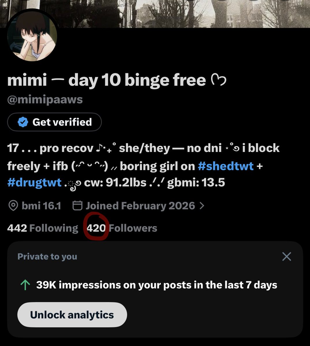 mimi ᯇ day 10 binge free ᢉ𐭩 tweet media